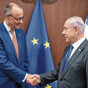 Friedrich Merz (CDU, l.) traf Israel-Premier Benjamin Netanjahu zuletzt 2024 – bevor er Kanzler wurde.
