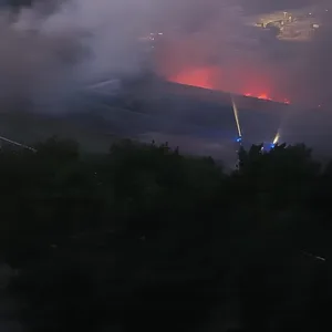 Das Ausmaß der Zerstörung ist auch aus der Luft kaum abzusehen.