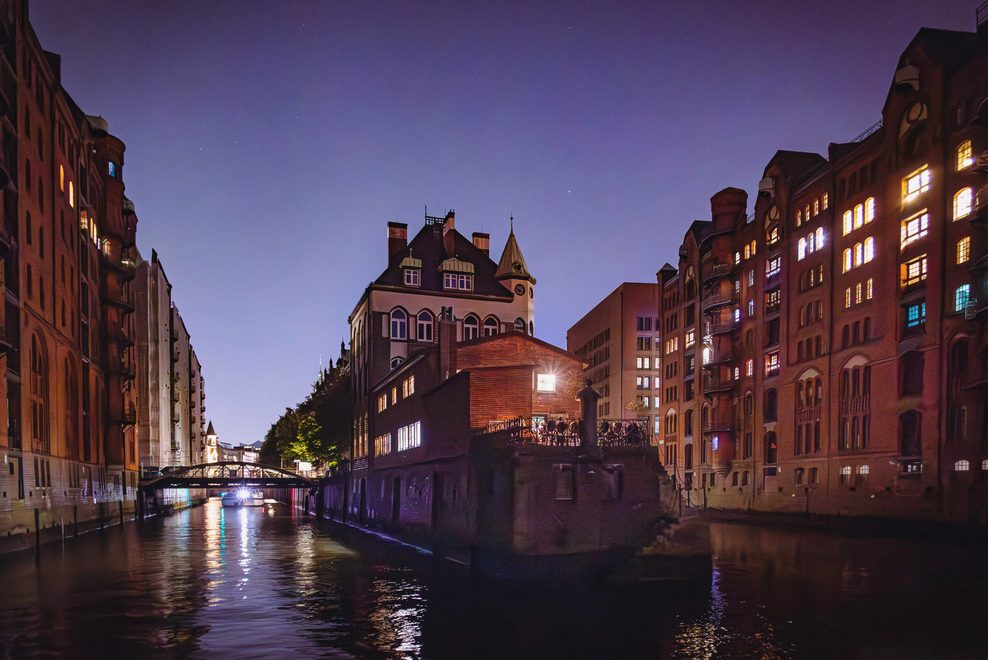 Die historische Speicherstadt.