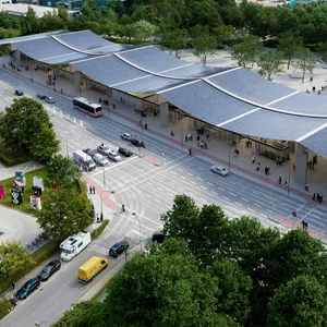 Die neue U5-Haltestellen „Arenen“ liegt nur 500 Meter von den beiden Stadien entfernt.