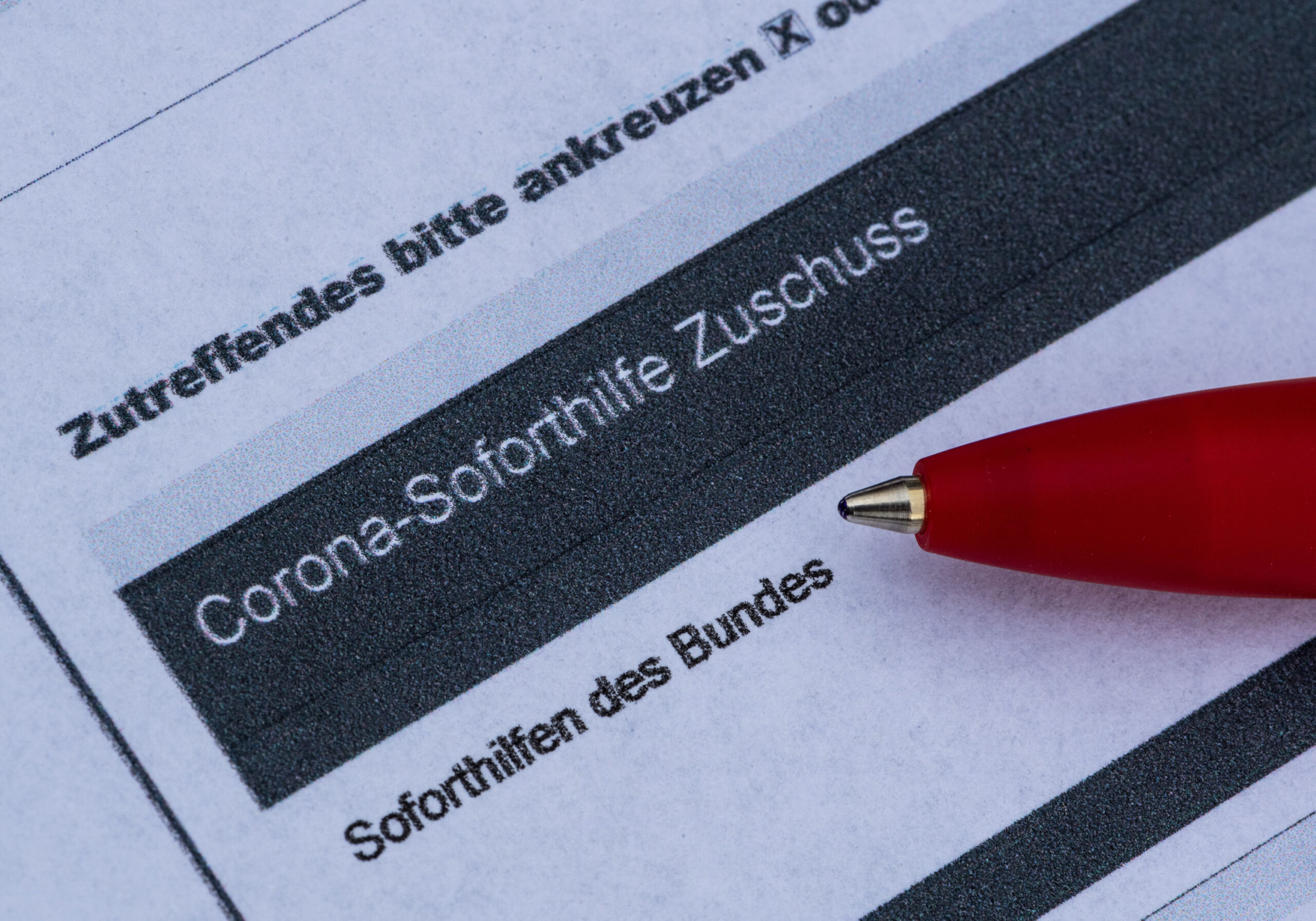 Antrag für den Corona-Soforthilfe-Zuschuss