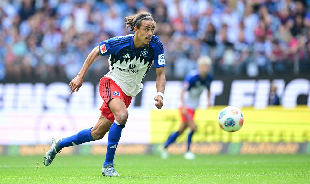 Yussuf Poulsen bei einem HSV-Testspiel