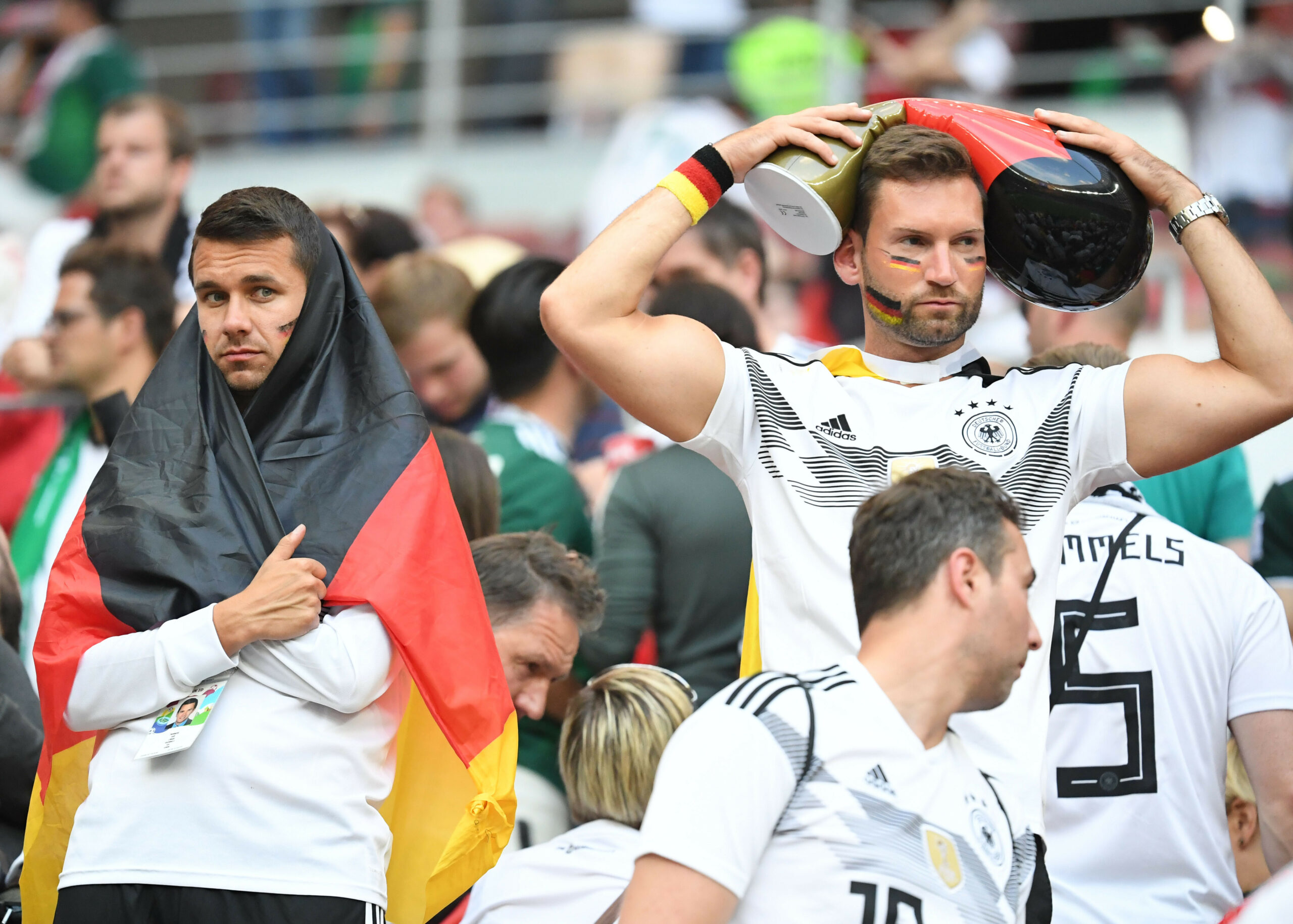 Enttäuschte deutsche Fußball-Fans