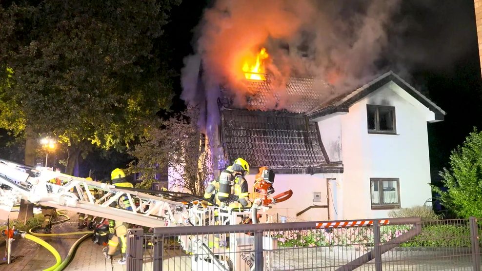 Feuer in einem Haus