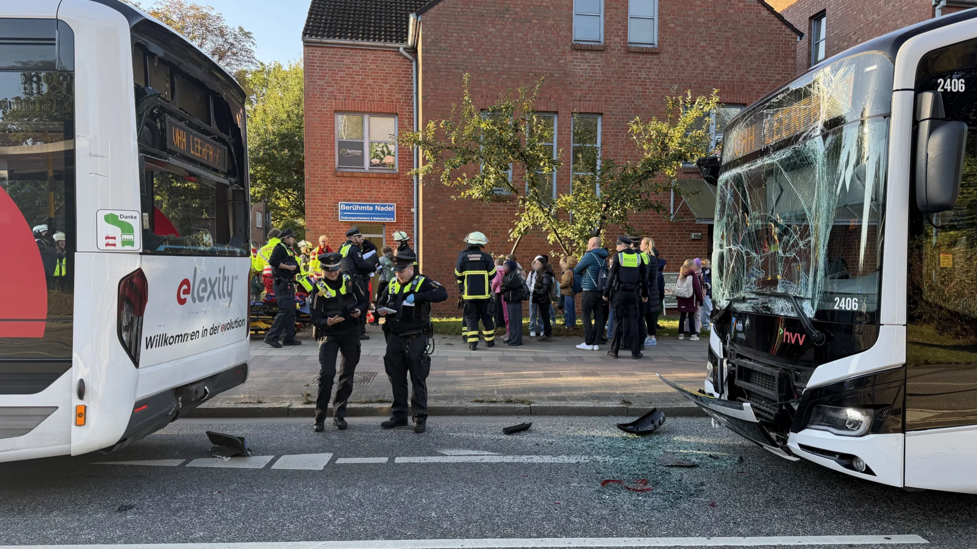 Die Unfallstelle an der Osdorfer Landstraße, Ecke Bockhorst.