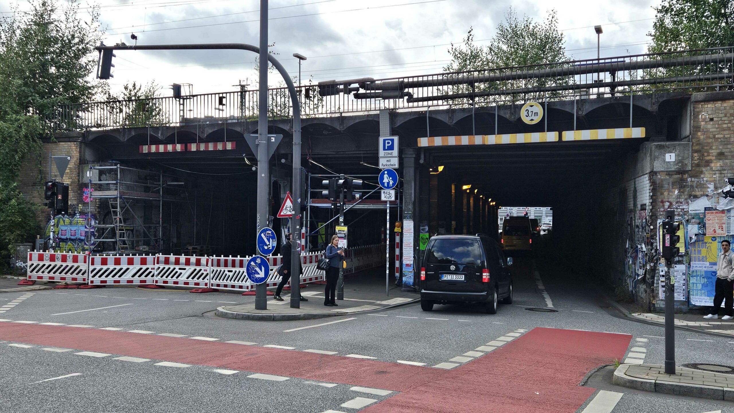 Der Lessingtunnel ist seit Anfang September nur noch einspurig befahrbar.