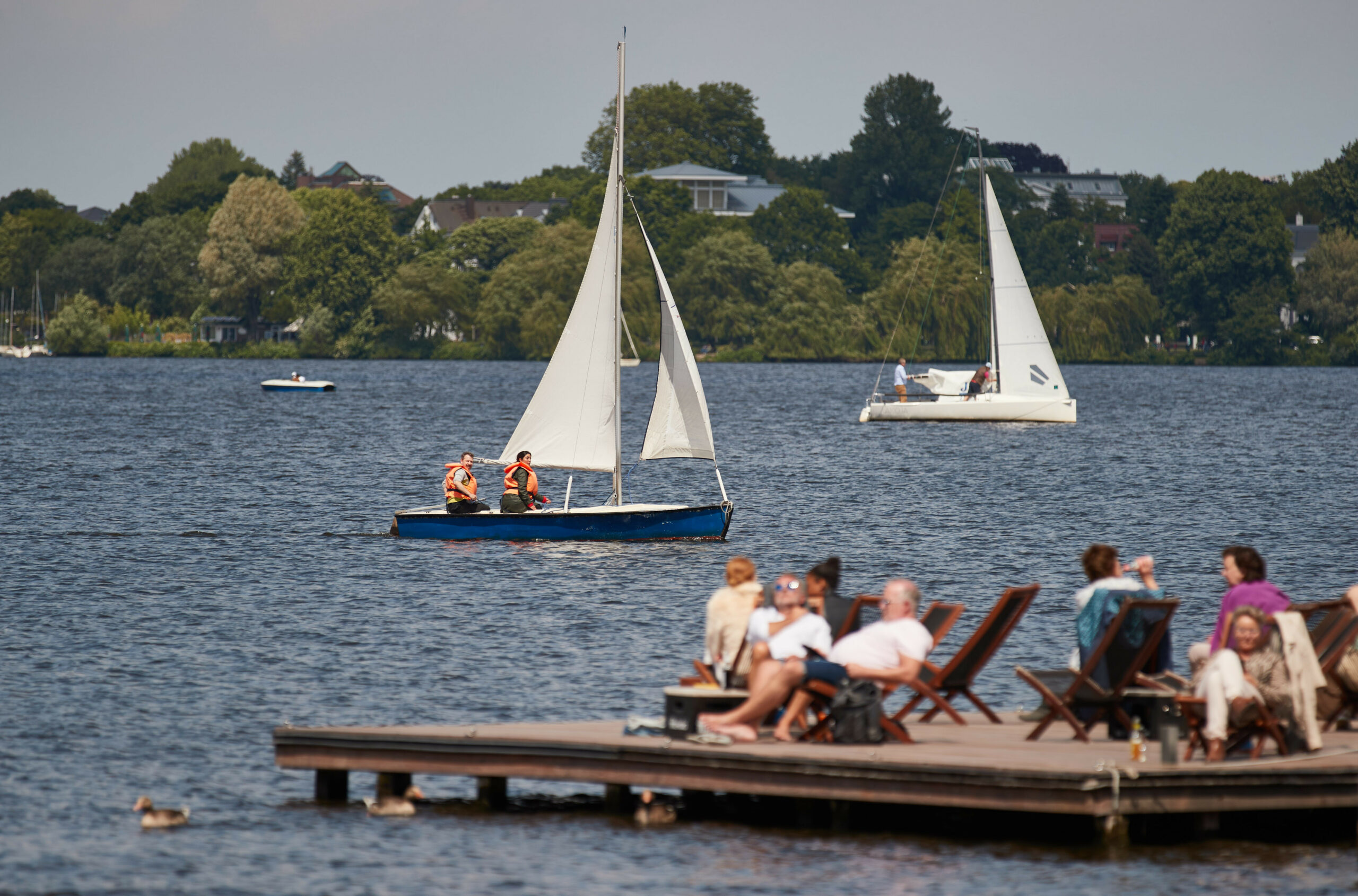 Außenalster Sonne Hamburg