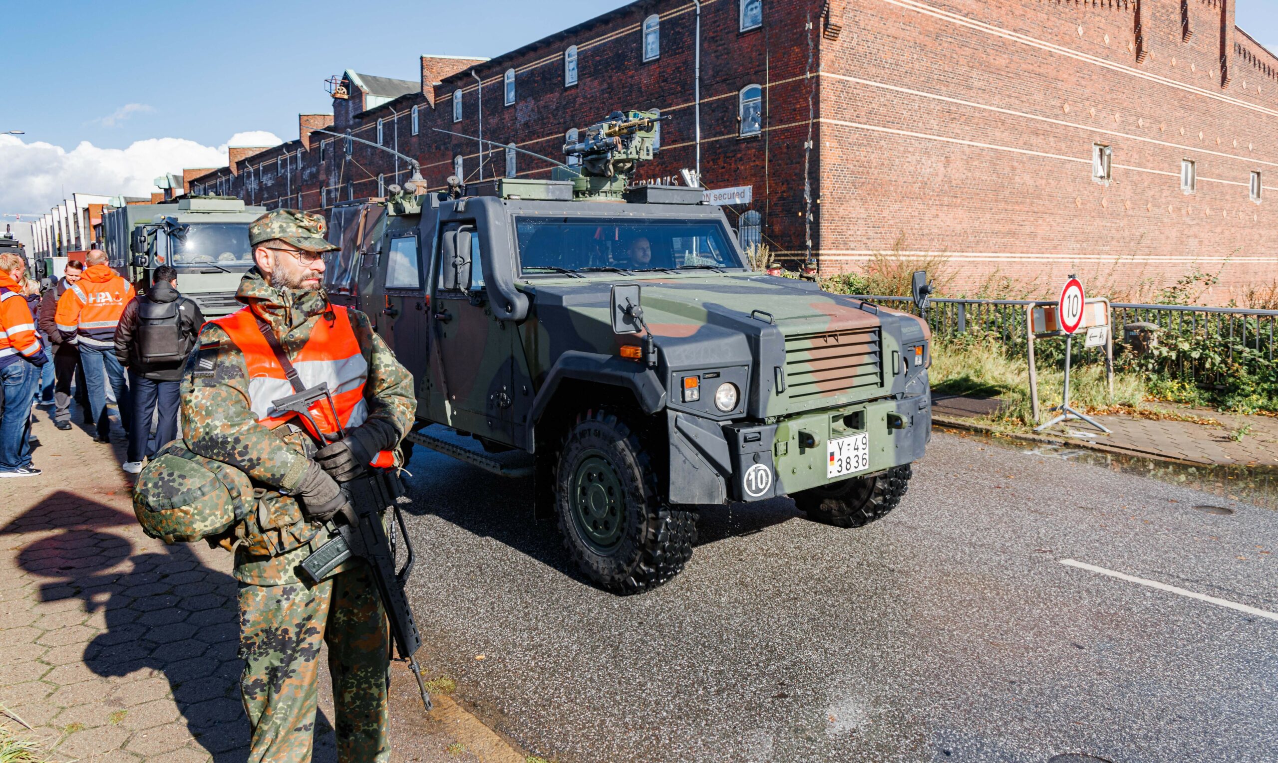 Reservisten der Bundeswehr bei der Übung „Red Storm Alpha“ in Hamburg im September 2024.