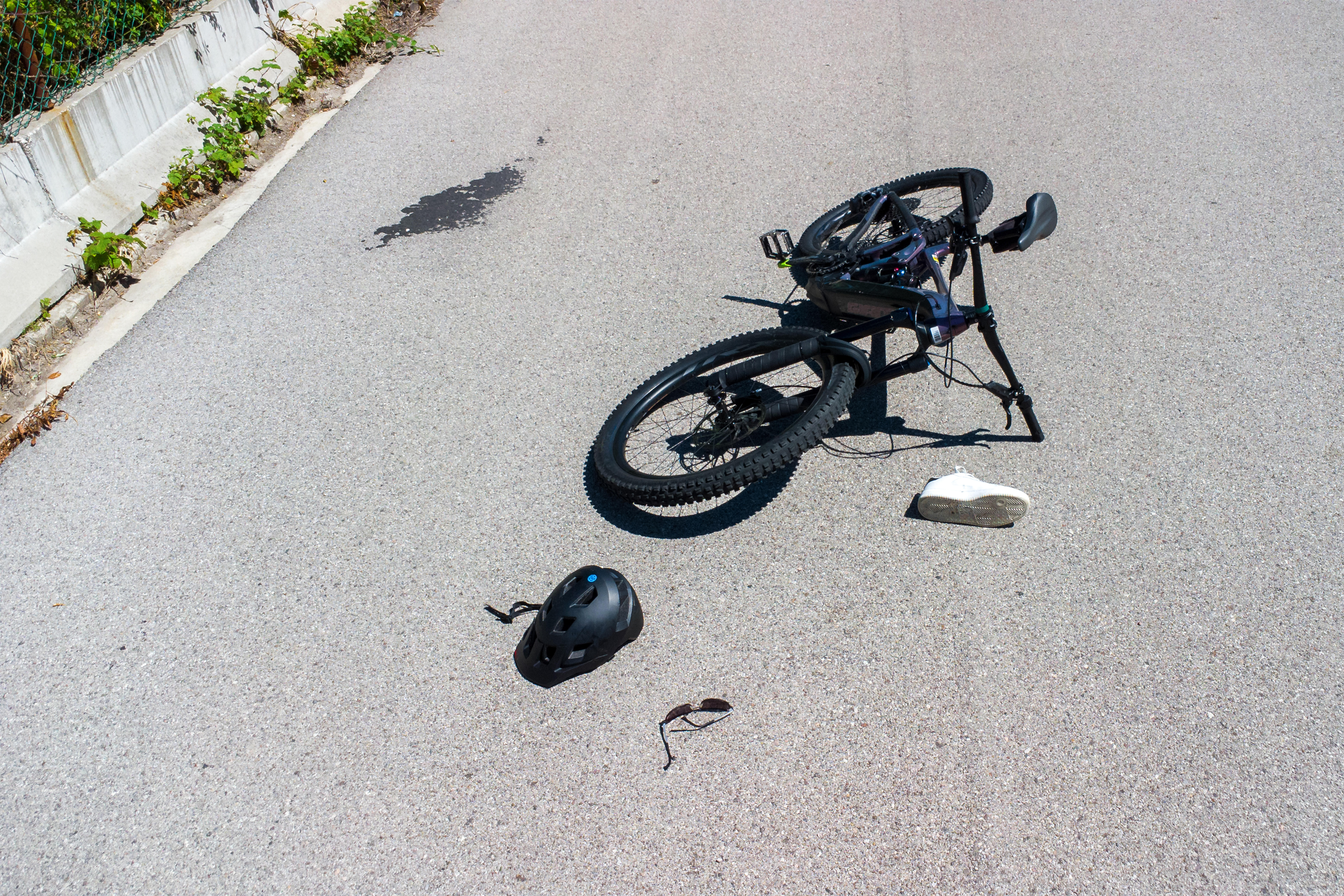 Ein Radunfall (Symbolfoto).