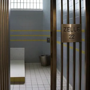 Polizist soll Betrunkenen in Zelle getreten haben. Prozess