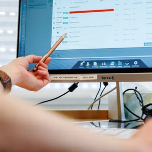 Ein Computer mit einer digitalen Patientenakte.