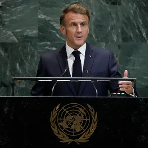 Emmanuel Macron spricht vor der UN-Vollversammlung.