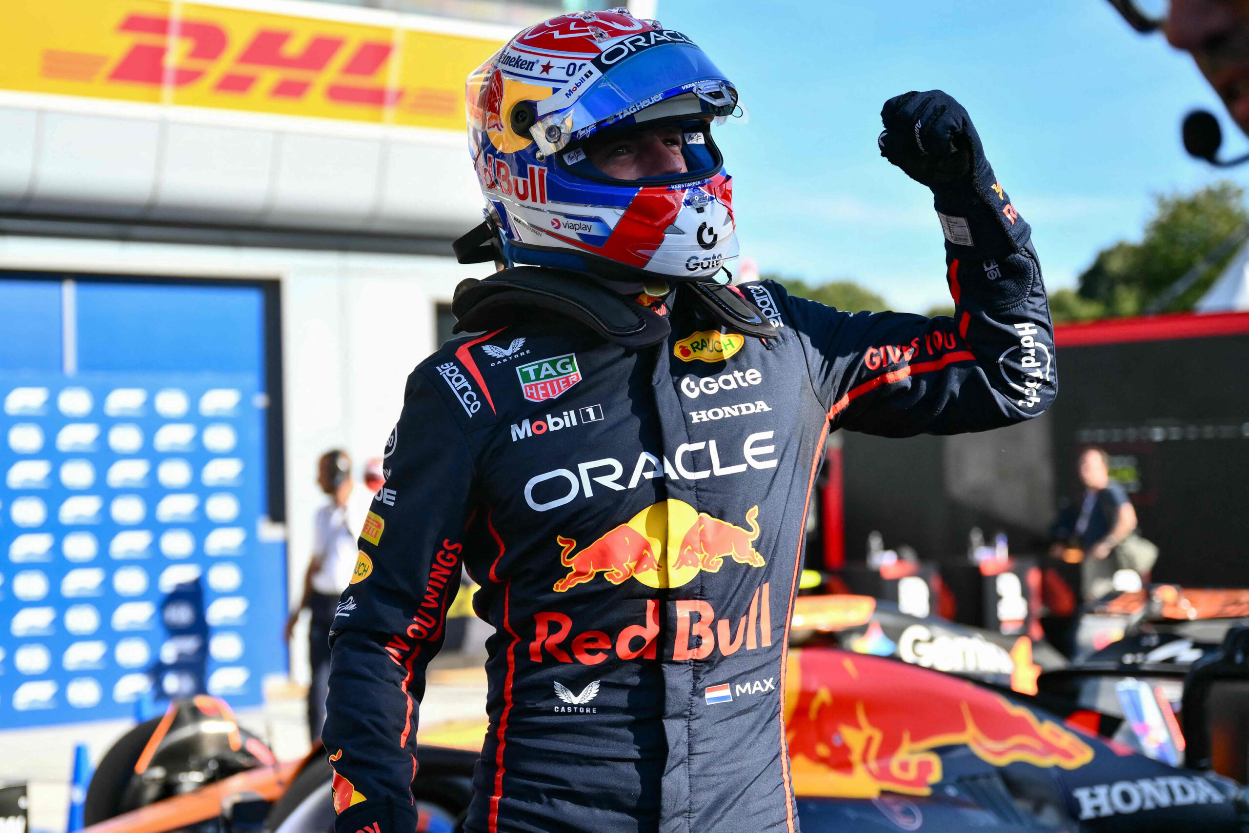 Max Verstappen jubelt nach dem Qualifying in Monza