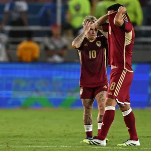 Tomas Rincon und seine venezolanischen Kollegen nach dem 3:6 gegen Kolumbien.