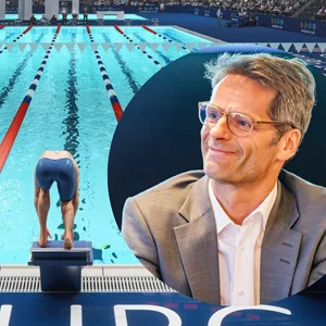 Steffen Rülke will die Olympischen Spiele nach Hamburg holen. Das Volksparkstadion soll zur Schwimmhalle werden.