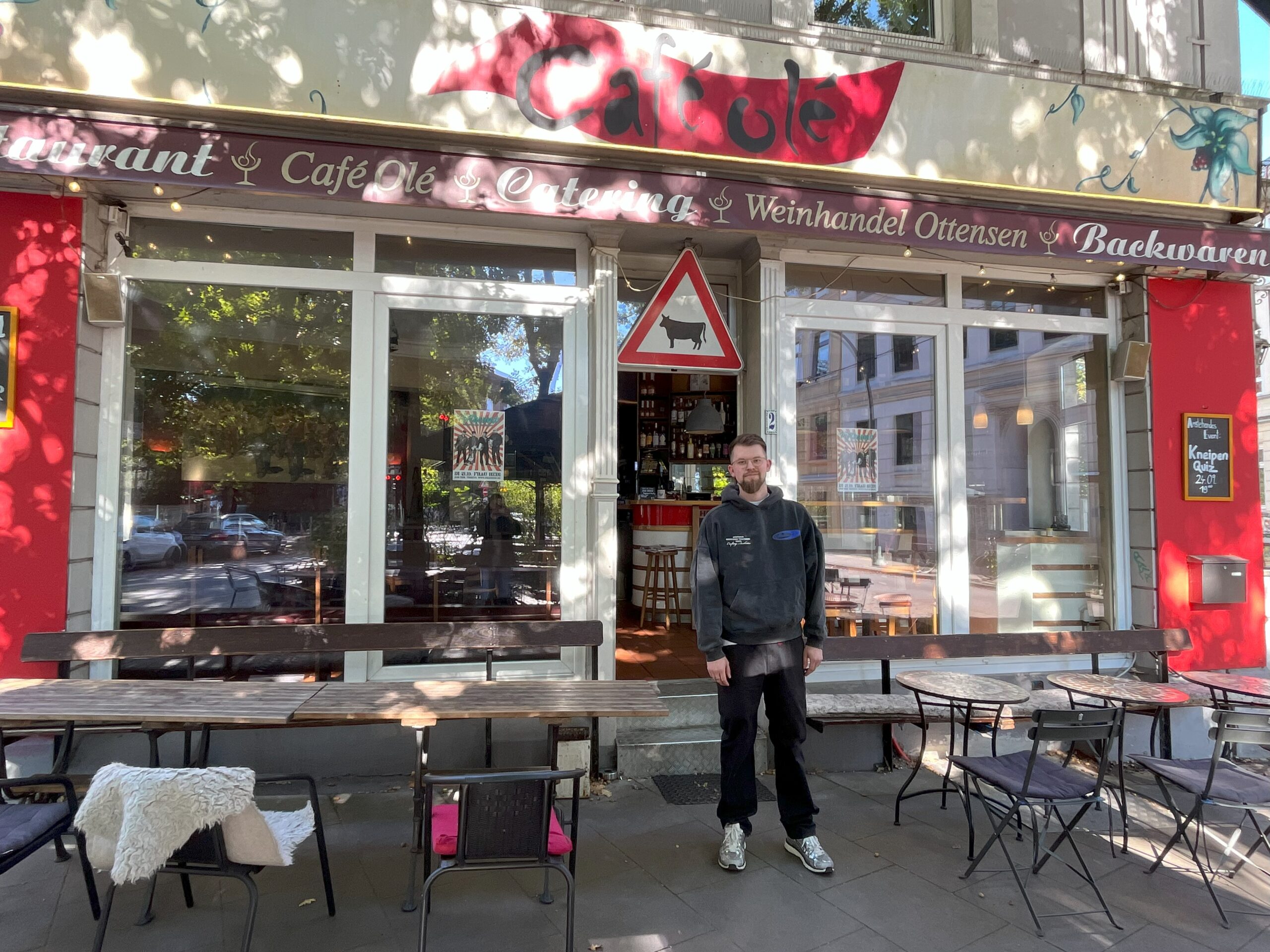David Hermann vom „Café Ole“ in Hamburg-Ottensen.