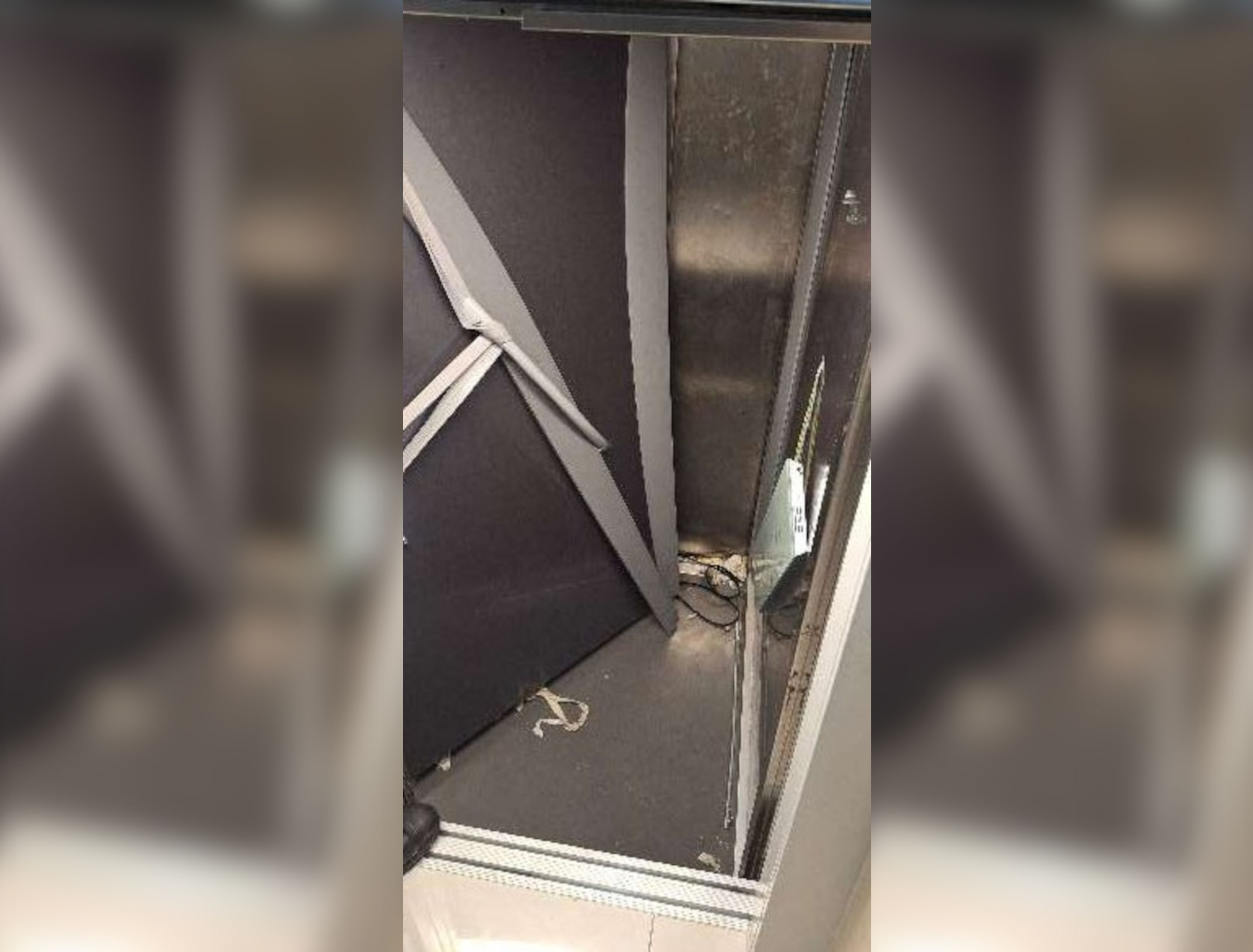 In diesem Fahrstuhl saß der Mann vier Tage lang fest, bis er gerettet wurde.