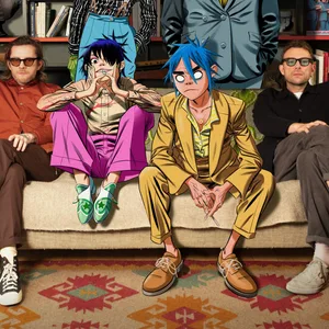 Die Gorillaz und ihre Masterminds Jamie Hewlett (l.) und Damon Albarn.