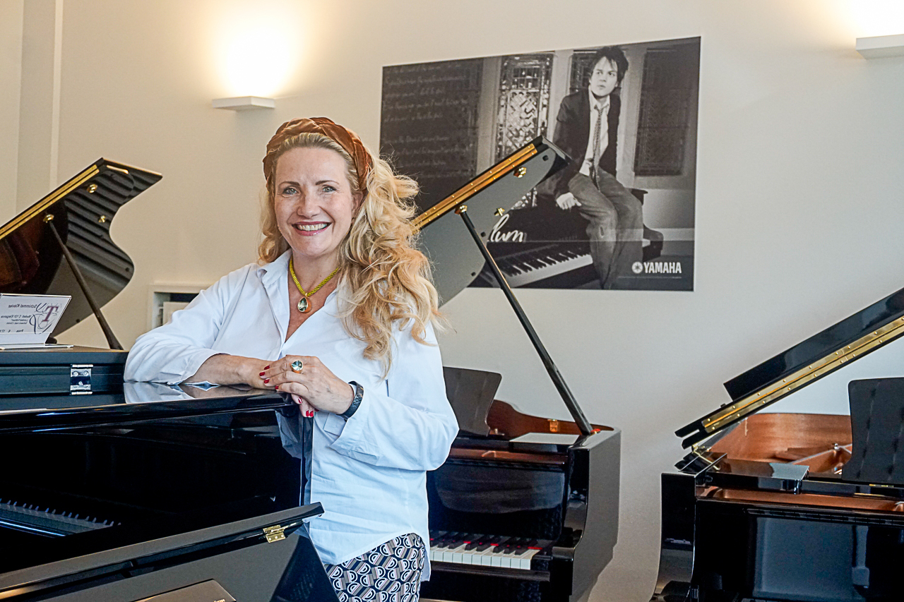 Yvonne Trübger vom Pianohaus Trübger in der Schanzenstraße.