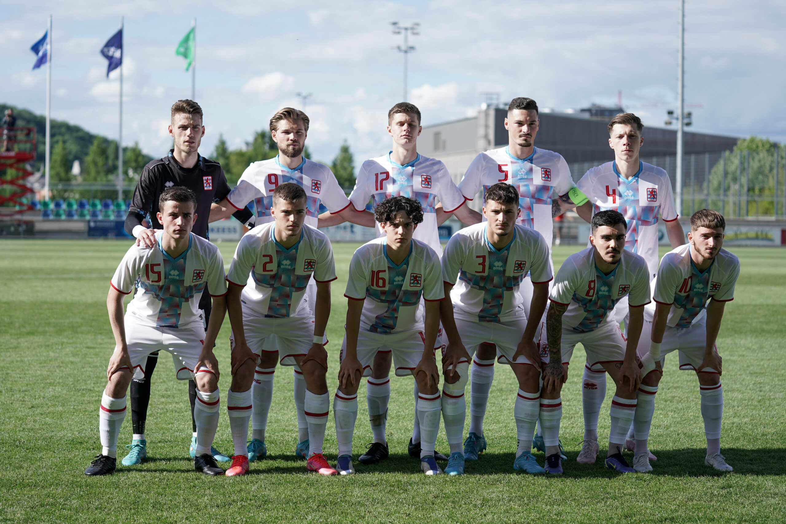 Mannschaftsfoto von Luxemburgs U21