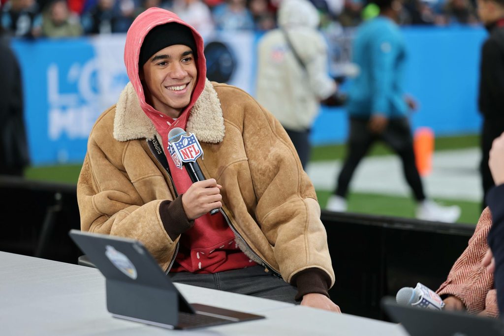 Jamal Musiala im Interview beim NFL Munich Game 2024