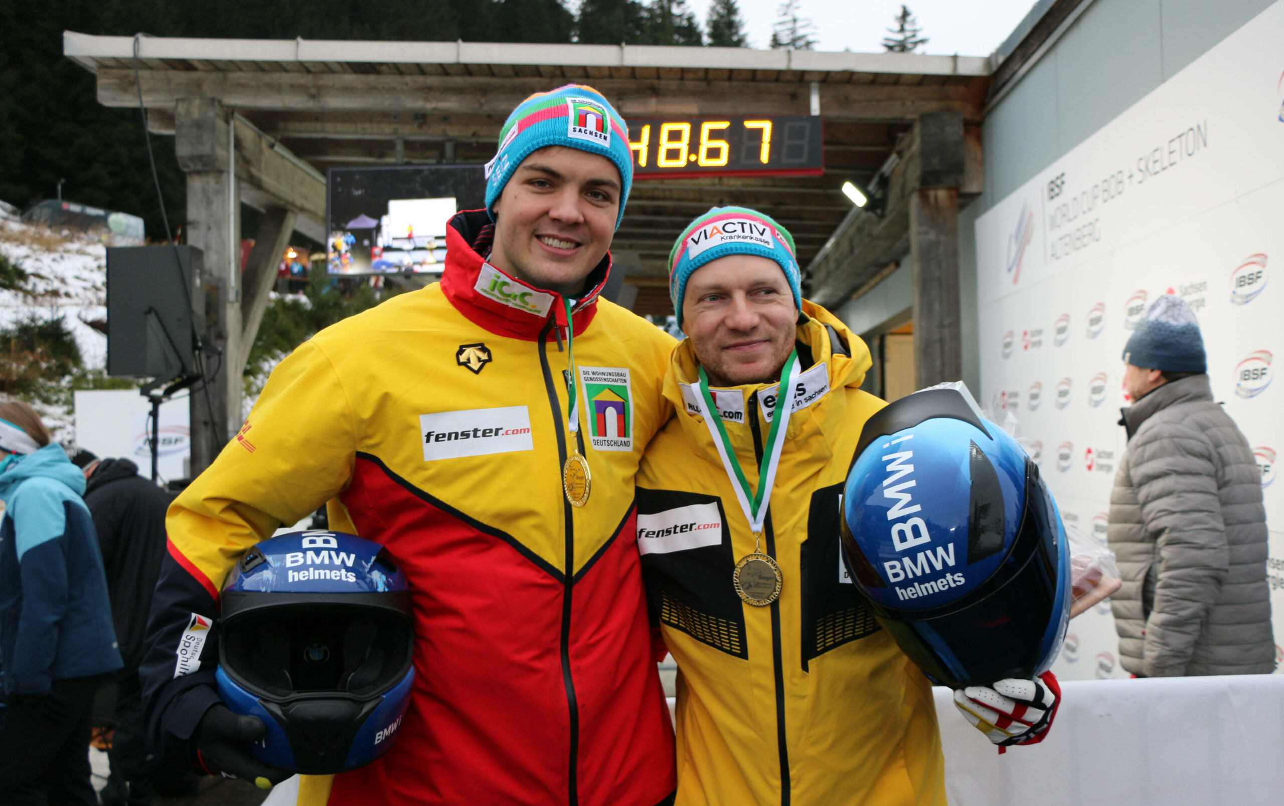 Francesco Friedrich und sein Anschieber Simon Wulff