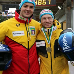 Francesco Friedrich und sein Anschieber Simon Wulff
