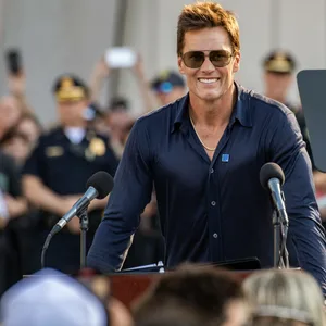 Tom Brady bei der Enthüllung seiner Statue in Foxborough