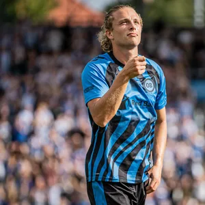 Fiete Arp beim Torjubel für Odense BK