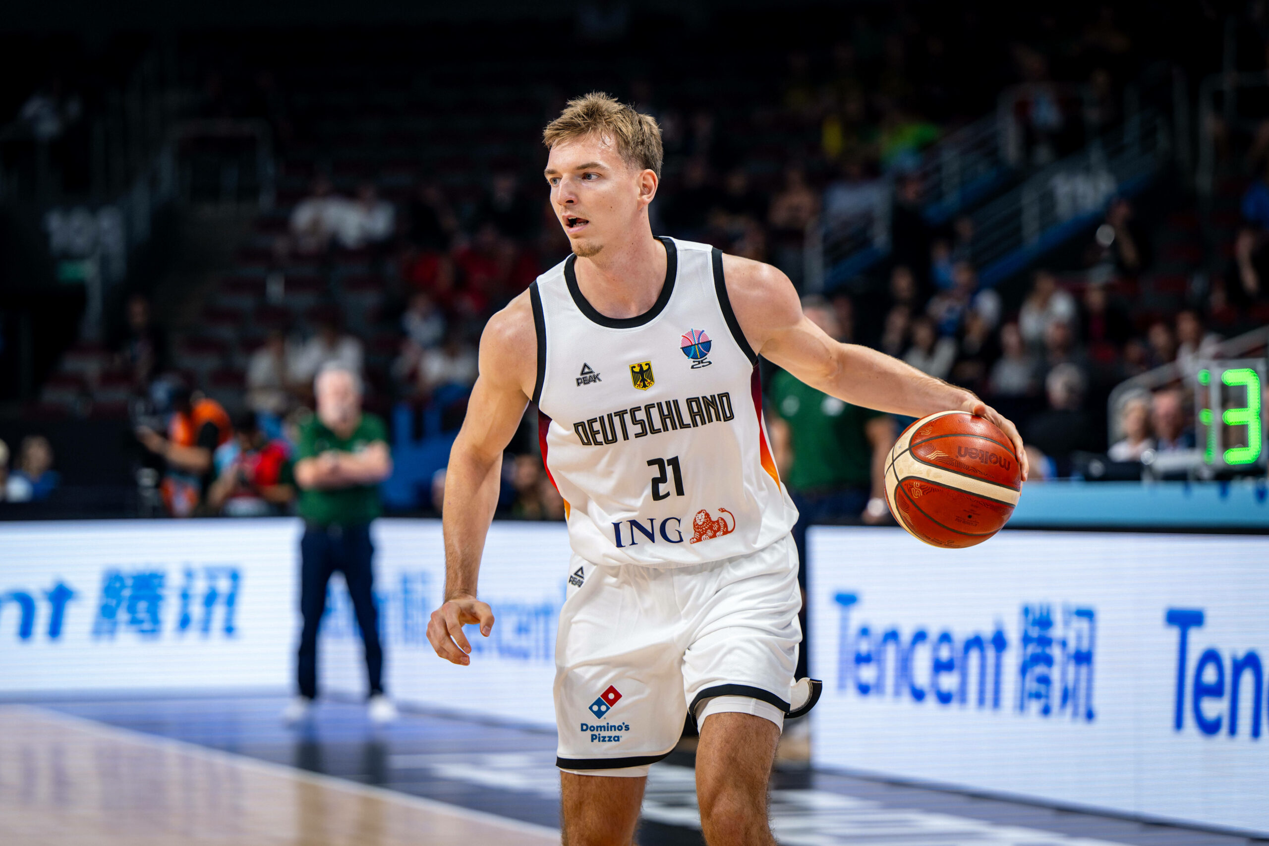Justus Hollatz am Ball.