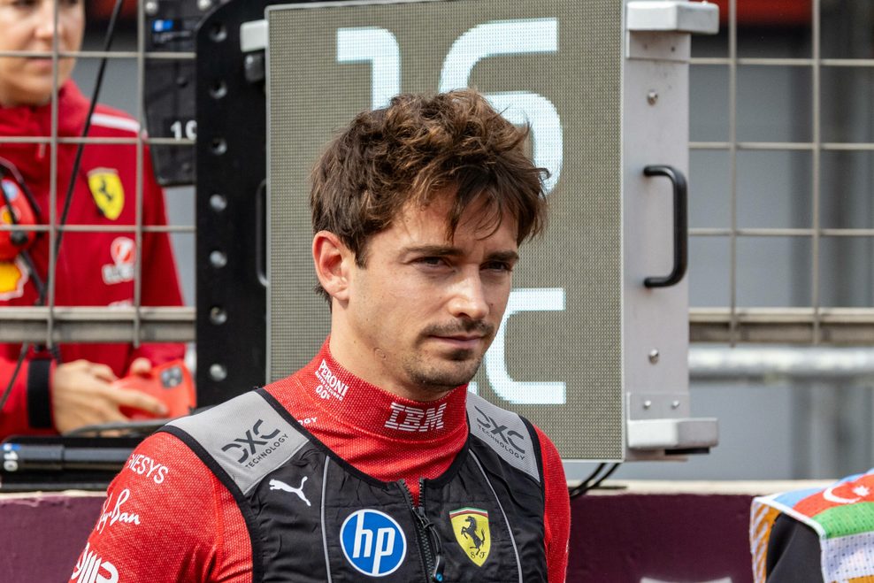 Leclerc beim Rennen.