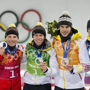 Deutsche Biathlon-Staffel der Männer in Sotschi