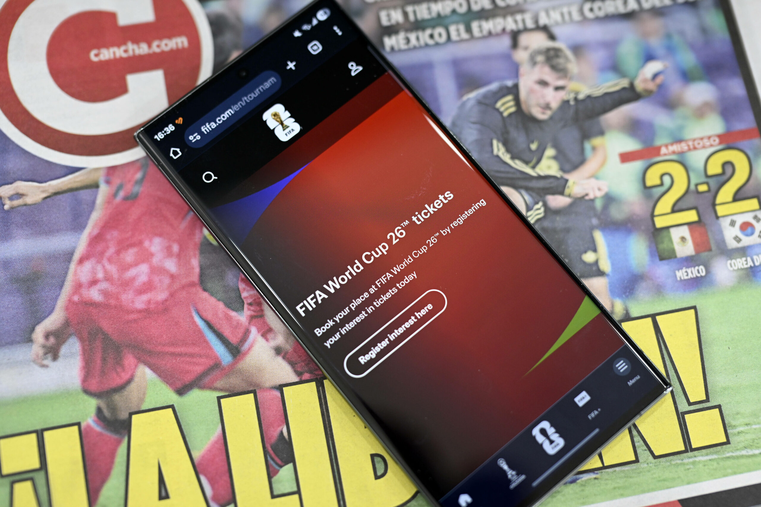 Mexiko-Stadt: Ticketvorverkaufsseite der FIFA-WM 2026 auf der offiziellen Website, aufgenommen am 10. September 2025.