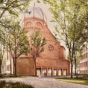 So soll die Bornplatzsynagoge in Hamburg aussehen.