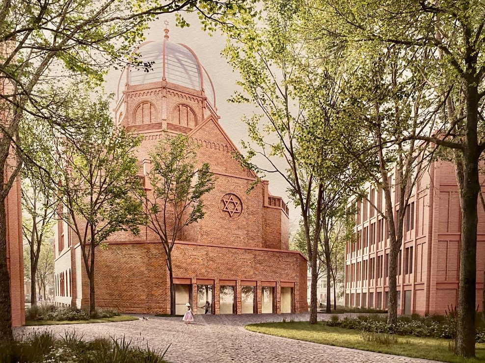 So soll die Bornplatzsynagoge in Hamburg aussehen.