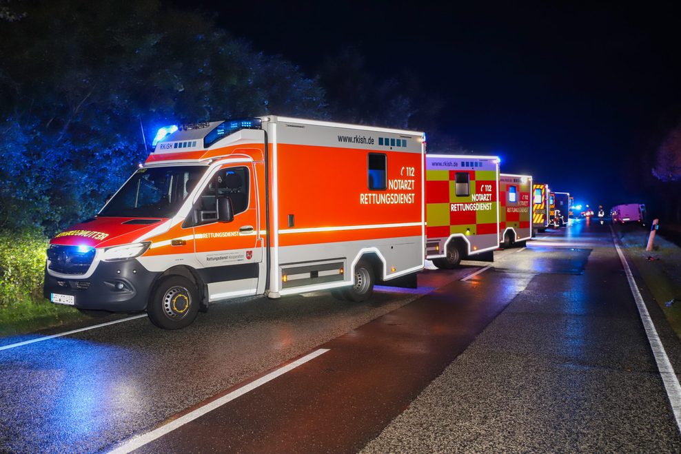Mehrere Rettungswagen waren im Einsatz.
