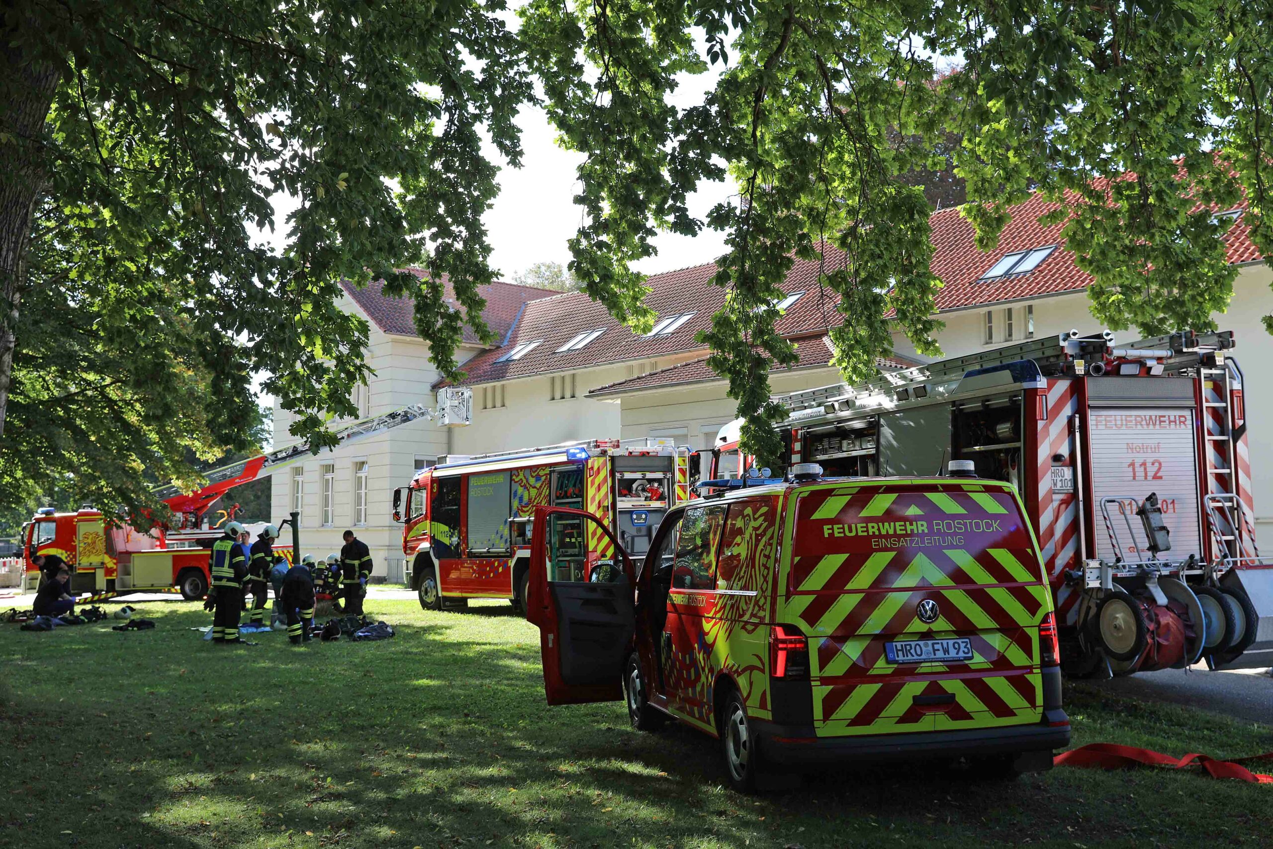 Am Sonntagnachmittag brach ein Feuer in der psychiatrischen Klinik in Rostock aus.
