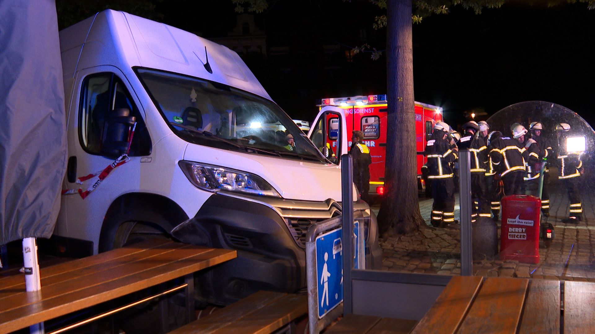 Der Unfallort auf dem Fischmarkt in Hamburg-Altona-Altstadt.
