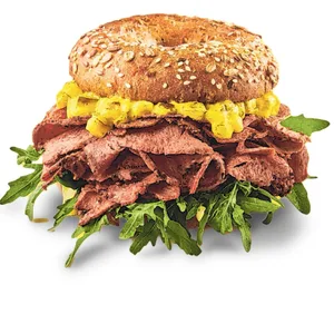 Geschmacklich großartig: der pflanzliche Pastrami-Bagel