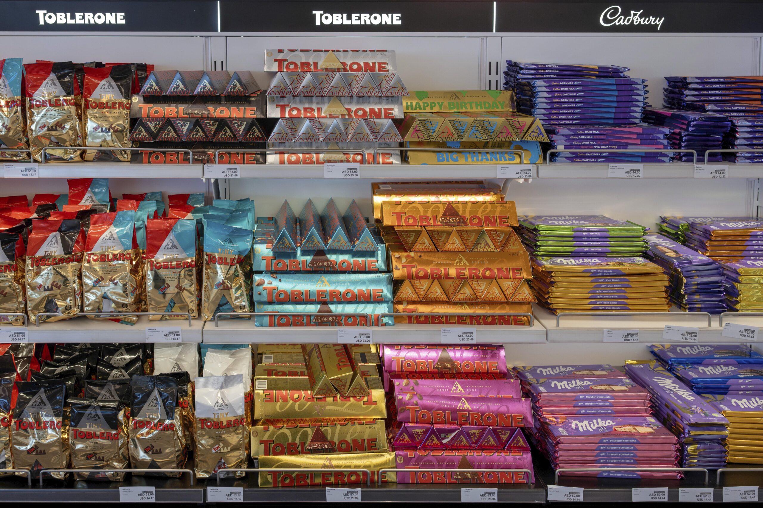 Schokolade in einem Supermarktregal (Symbolbild).