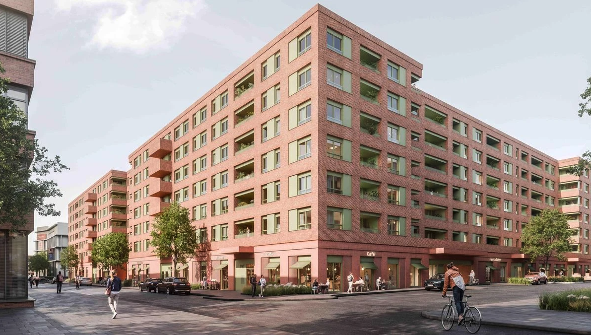 So soll das Quartier von Captiva und der SAGA in Bahrenfeld einmal aussehen.
