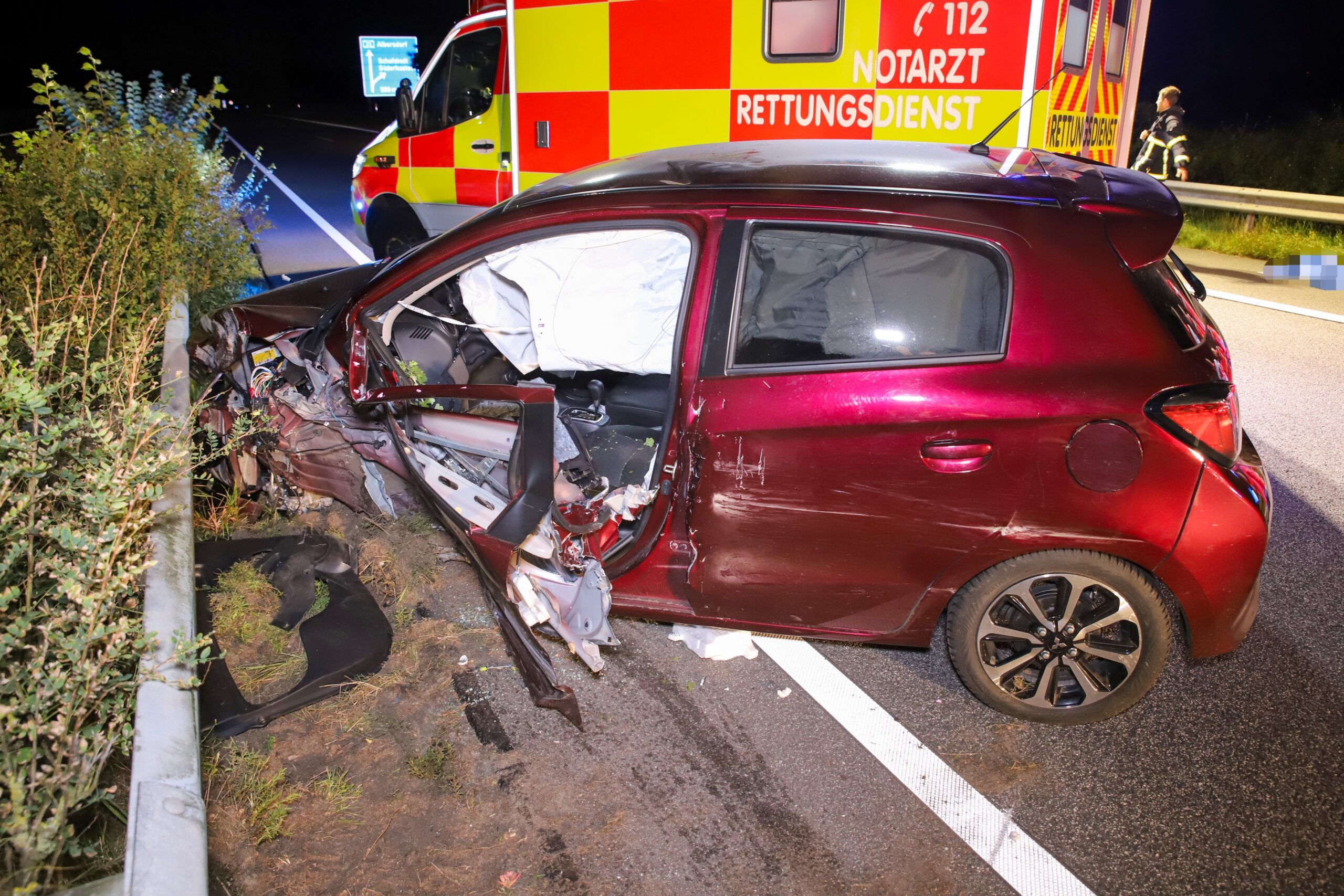 Tödlicher Unfall auf der A23 bei Schafstedt (Kreis Dithmarschen).