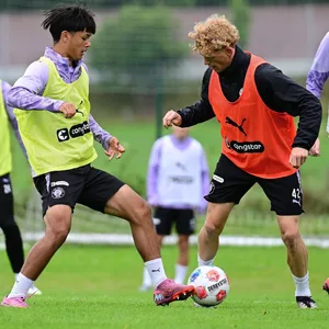 Nick Schmidt und Marwin Schmitz beim Training