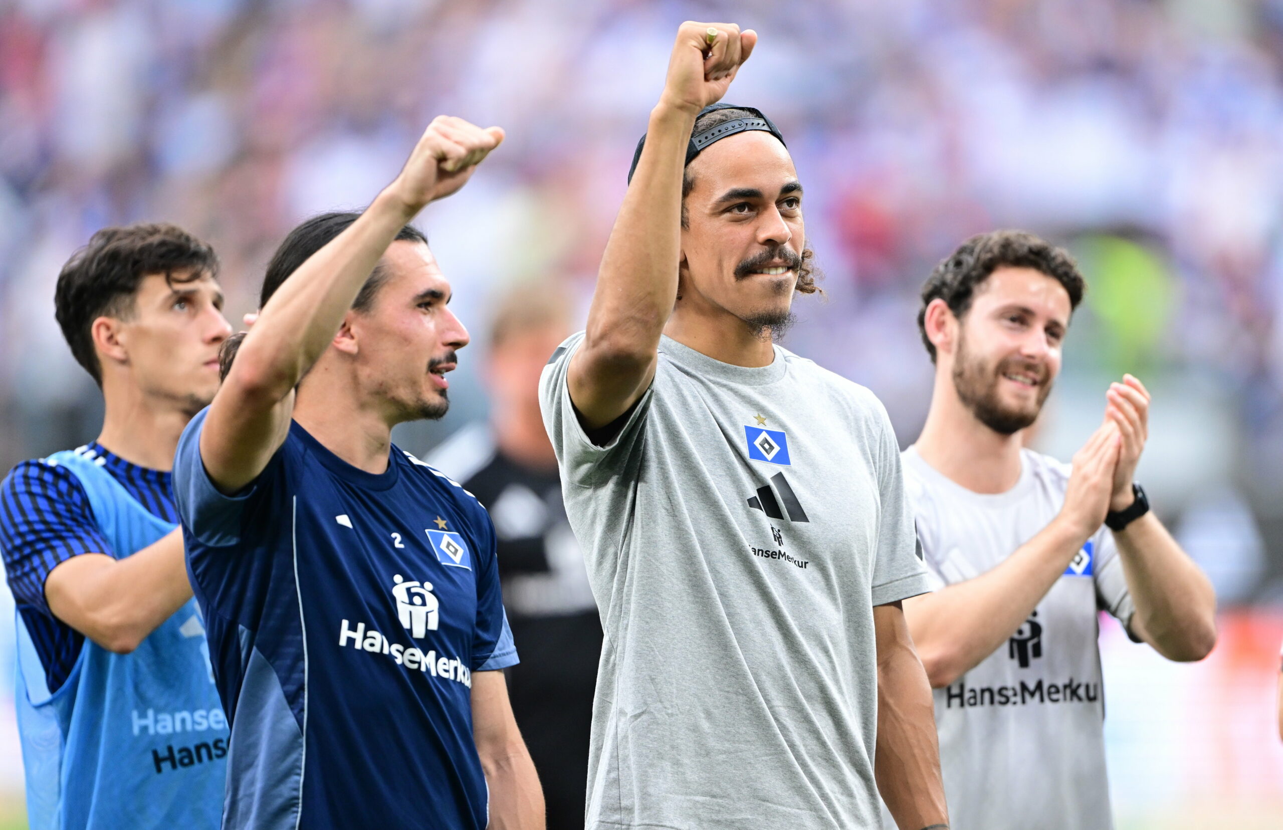 Yussuf Poulsen bejubelt den Sieg gegen Heidenheim