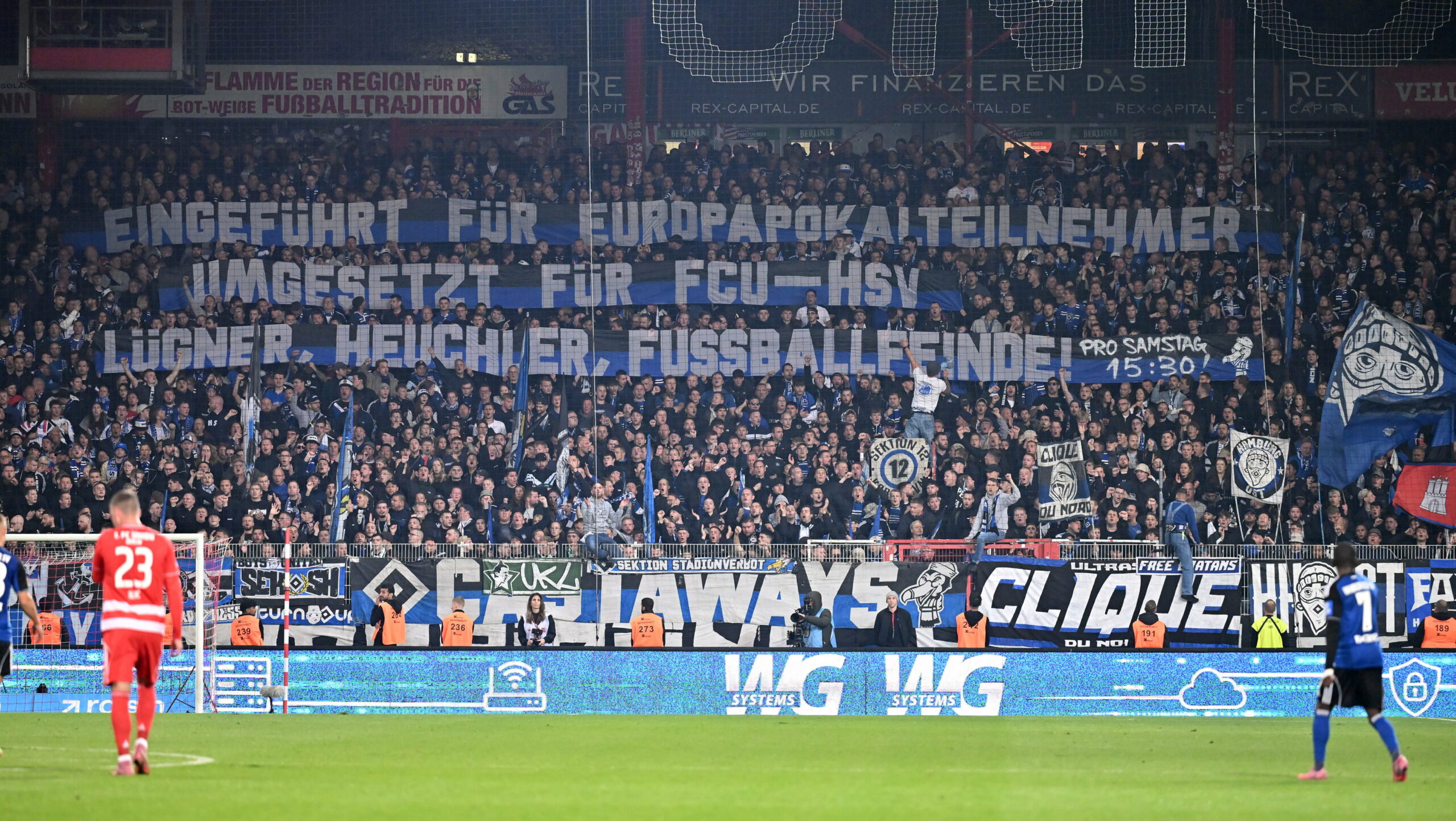 HSV-Banner bei Union Berlin