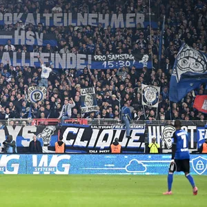 HSV-Banner bei Union Berlin