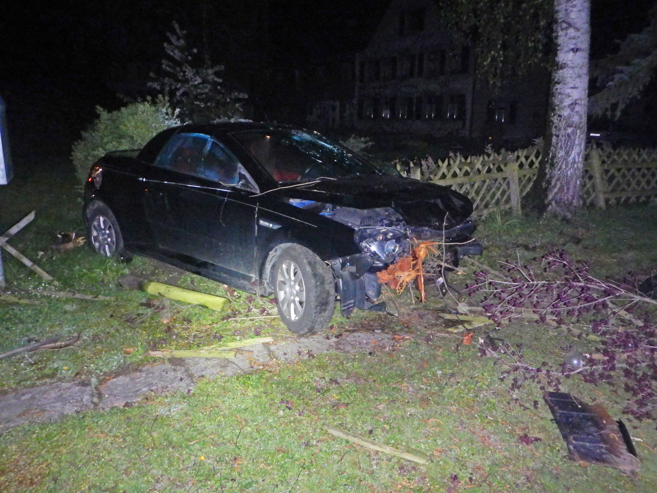 In Heide endet der Autodiebstahl eines 19-Jährigen im Gartenzaun (Symbolbild)