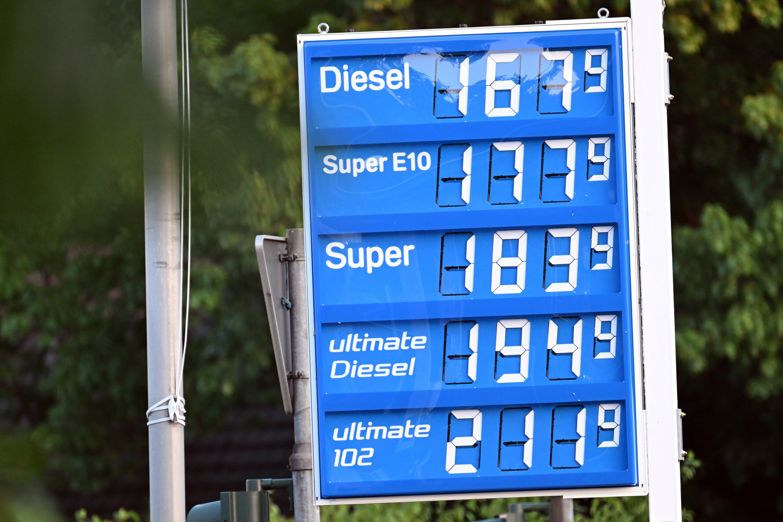 Tankstelle Anzeigetafel