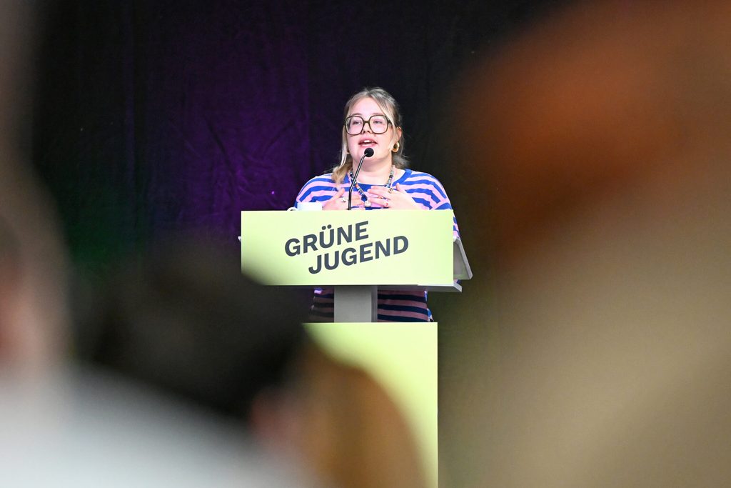 Henriette Held bei ihrer Rede vor dem Bundeskongress der Grünen Jugend.