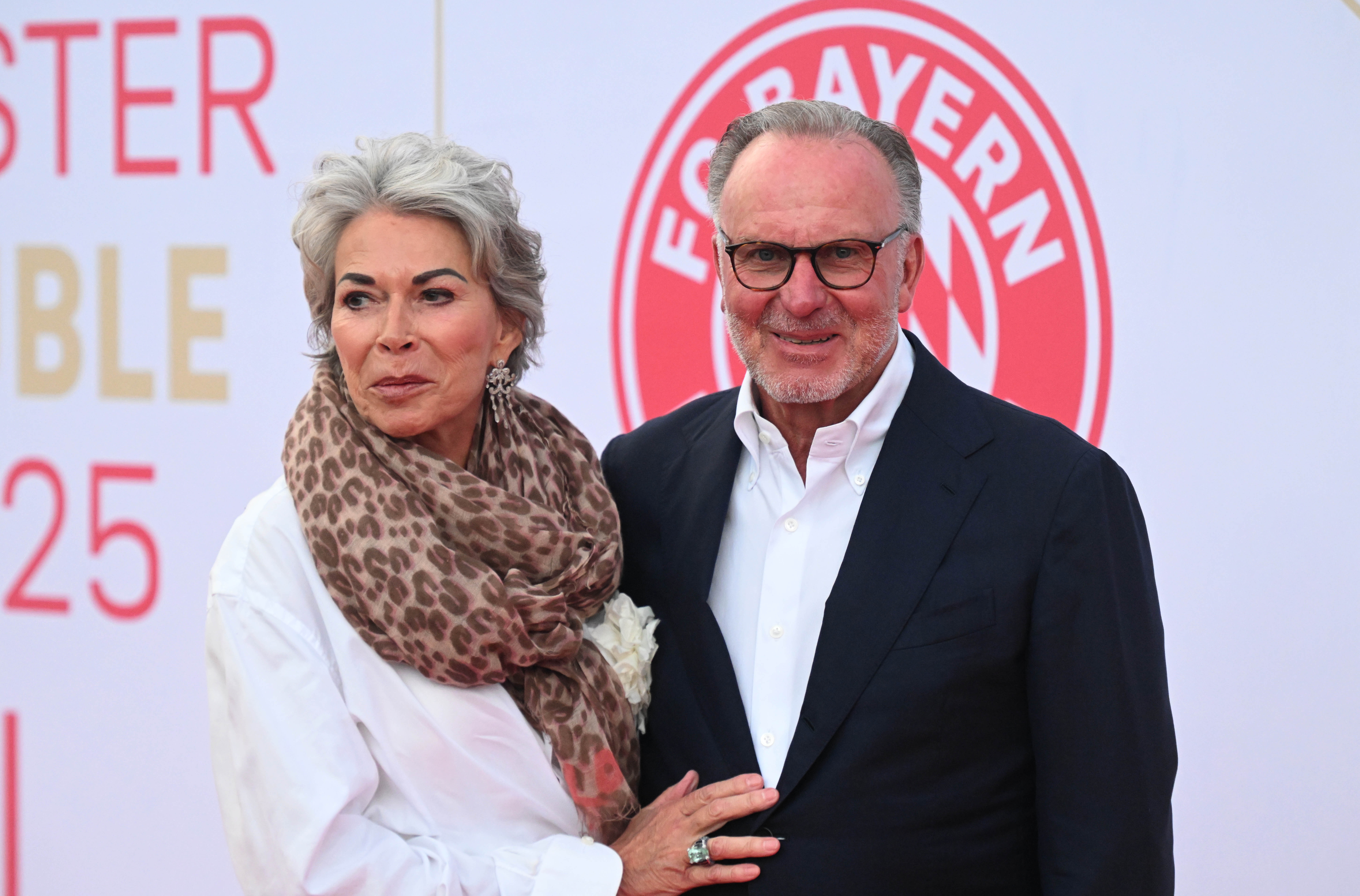 Martina Rummenigge und Karl-Heinz Rummenigge bei der Meisterfeier des FC Bayern